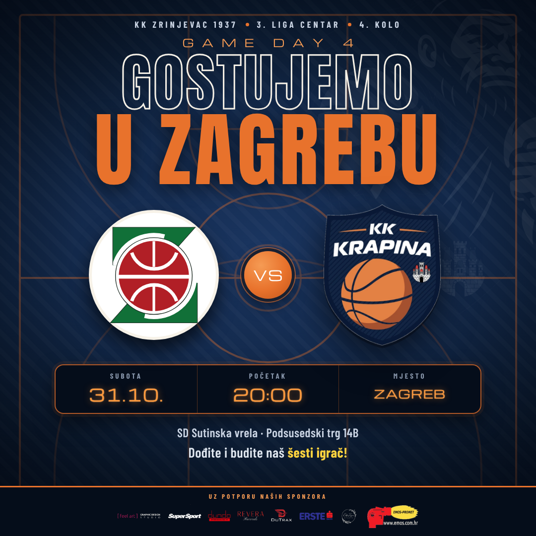 KK Zrinjevac 1937 – KK Krapina: u Sutinskim vrelima tražimo prvu pobjedu