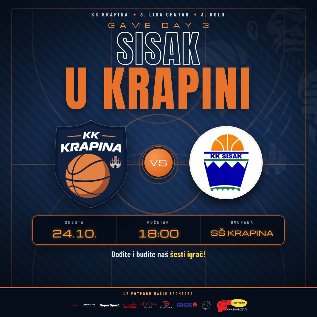 KK Krapina – KK Sisak: u subotu tražimo prve pobjedničke bodove